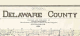 1904 Farm Line Map of Delaware County Indiana