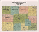 1910 Map of Boone County Indiana