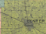 1910 Map of Boone County Indiana
