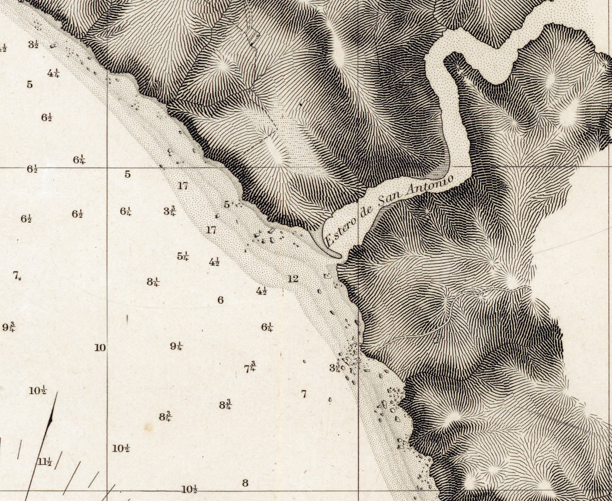 1864 Nautical Chart of Bodega Bay California