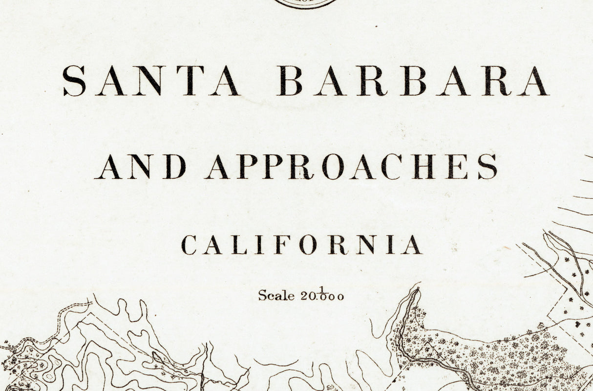 1888 Nautical Chart of Santa Barbara and Approaches California