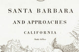 1888 Nautical Chart of Santa Barbara and Approaches California