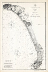 1893 Nautical Chart of Santa Monica Bay California