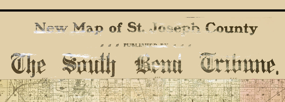 1900 Map of St Joseph County Indiana