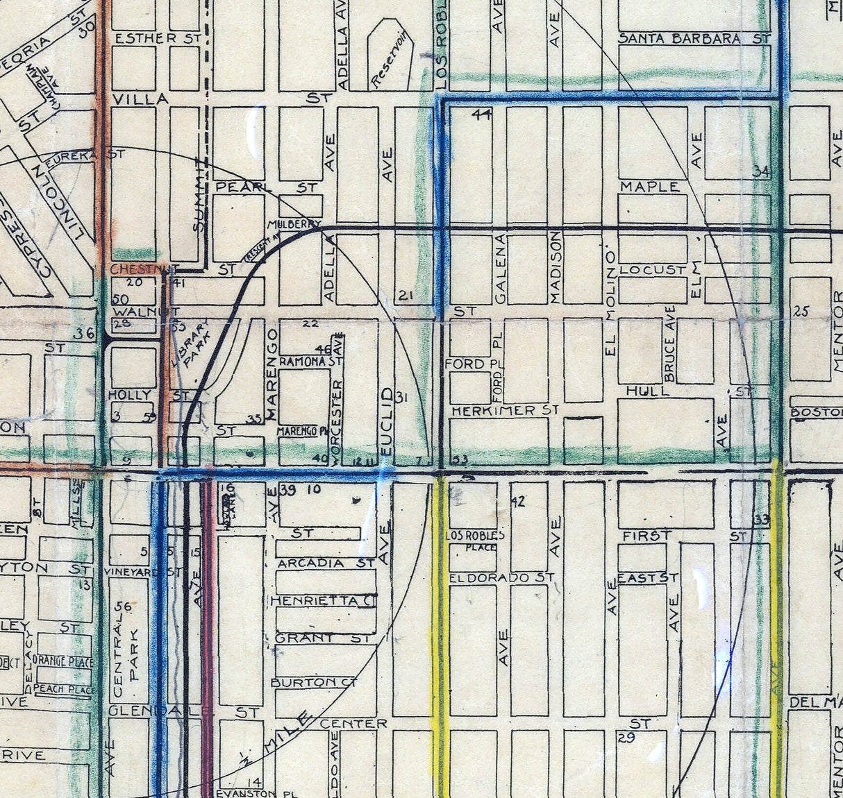 1904 Map of Pasadena California