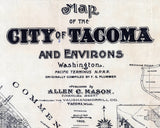 1905 Map of The City of Tacoma Washington and Environs