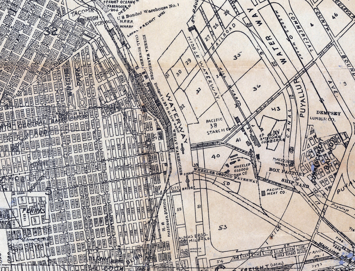 1905 Map of The City of Tacoma Washington and Environs