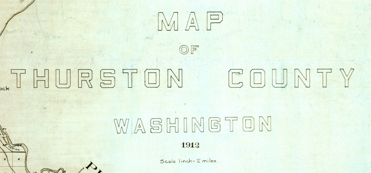 1912 Map of Thurston County Washington