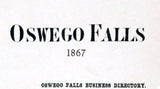 1867 Map of Oswego Falls Oswego County New York