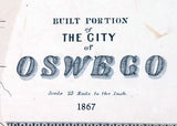 1867 Map of Central Oswego Oswego County New York