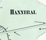 1867 Map of Hannibal Oswego County New York