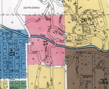 1919 Map of Ithaca Tompkins County New York