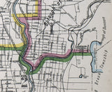 1919 Map of Scranton Lackawanna County Pennsylvania