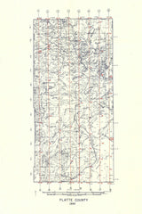 1899 Map of Platte County Wyoming