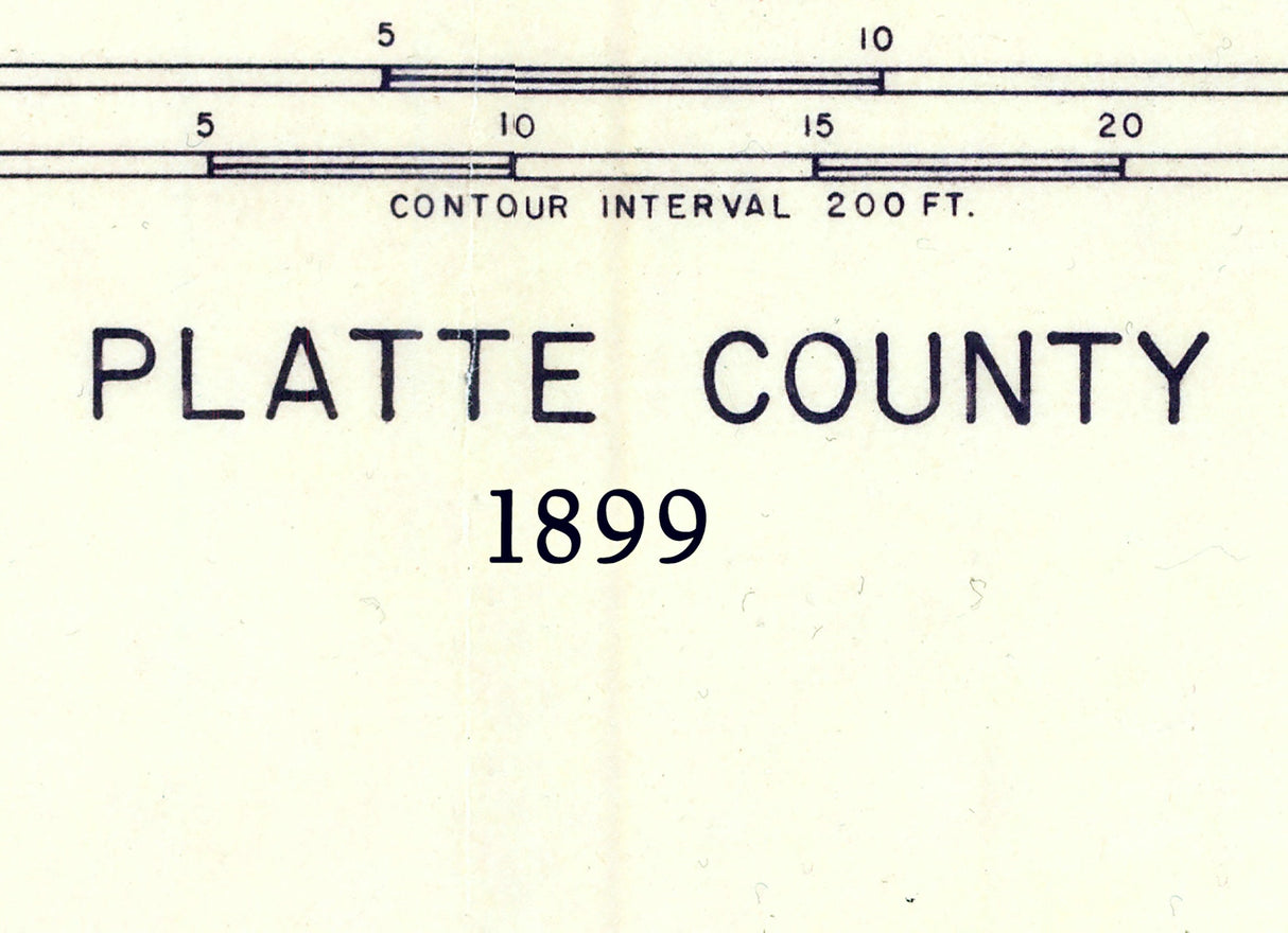 1899 Map of Platte County Wyoming