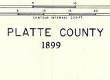 1899 Map of Platte County Wyoming