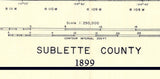 1899 Map of Sublette County Wyoming