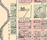 1875 Map of Oxford and Middletown Holmes County Ohio