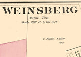 1875 Map of Weinsberg Holmes County Ohio