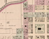 1876 Map of Caldwell Noble County Ohio