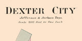 1876 Map of Dexter City Noble County Ohio