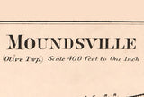 1876 Map of Moundsville Noble County Ohio