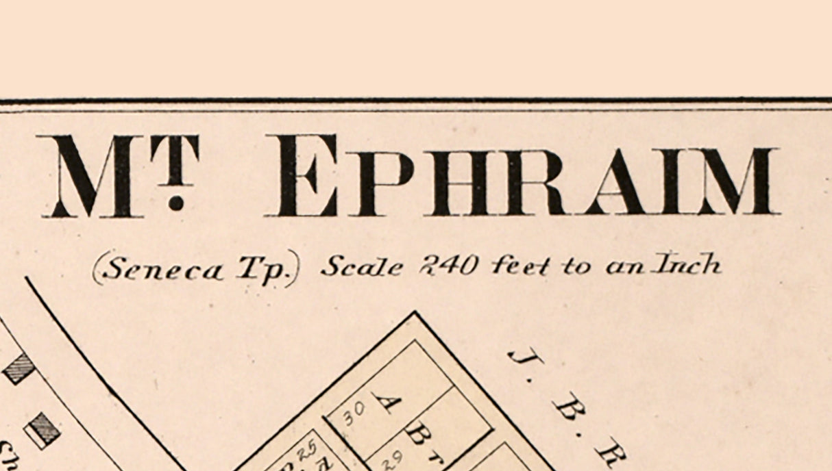 1876 Map of Mt Ephraim Noble County Ohio