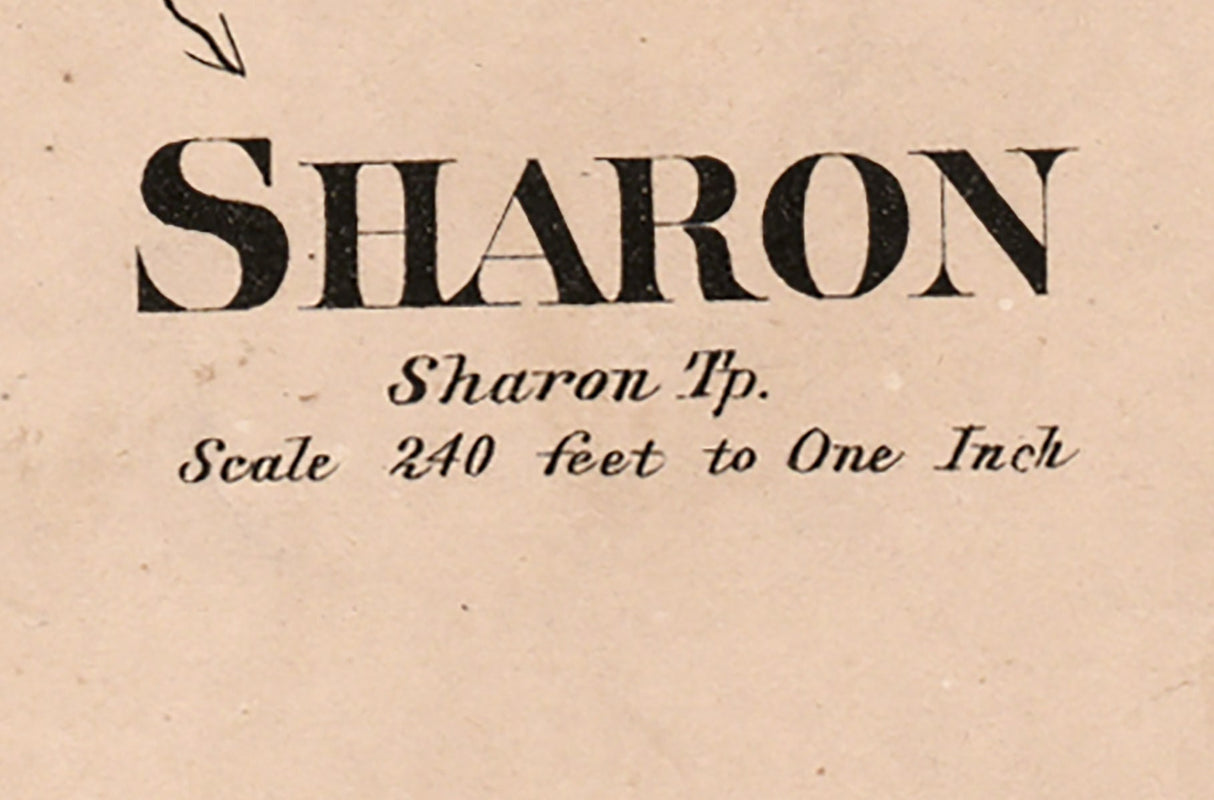 1876 Map of Sharon Noble County Ohio