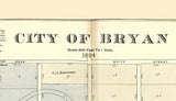 1894 Map of Bryan Williams County Ohio