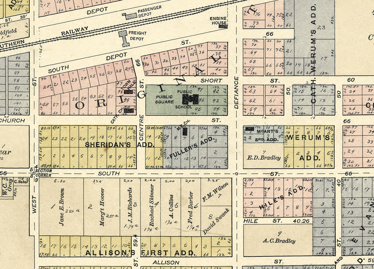 1894 Map of Stryker Williams County Ohio