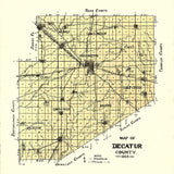 1915 Map of Decatur County Indiana