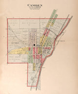 1912 Map of Camden Preble County Ohio