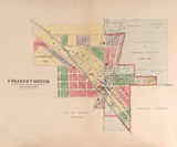 1912 Map of College Corner Preble County Ohio