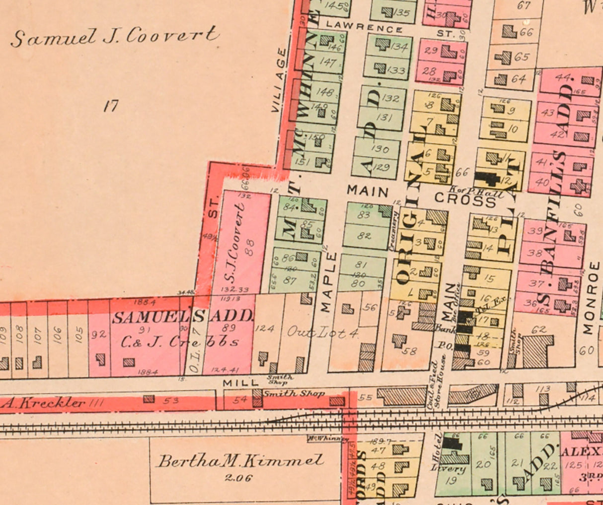 1912 Map of Eldorado Preble County Ohio