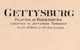 1912 Map of Gettysburg Preble County Ohio