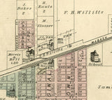 1921 Map of Antioch Huntington County Indiana