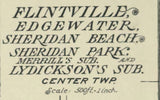 1921 Map of Flintville and Edgewater Sheridan Beach Porter County Indiana