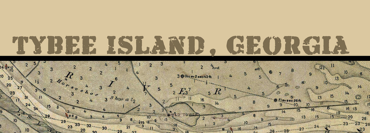 1916 Map of Tybee Island Georgia