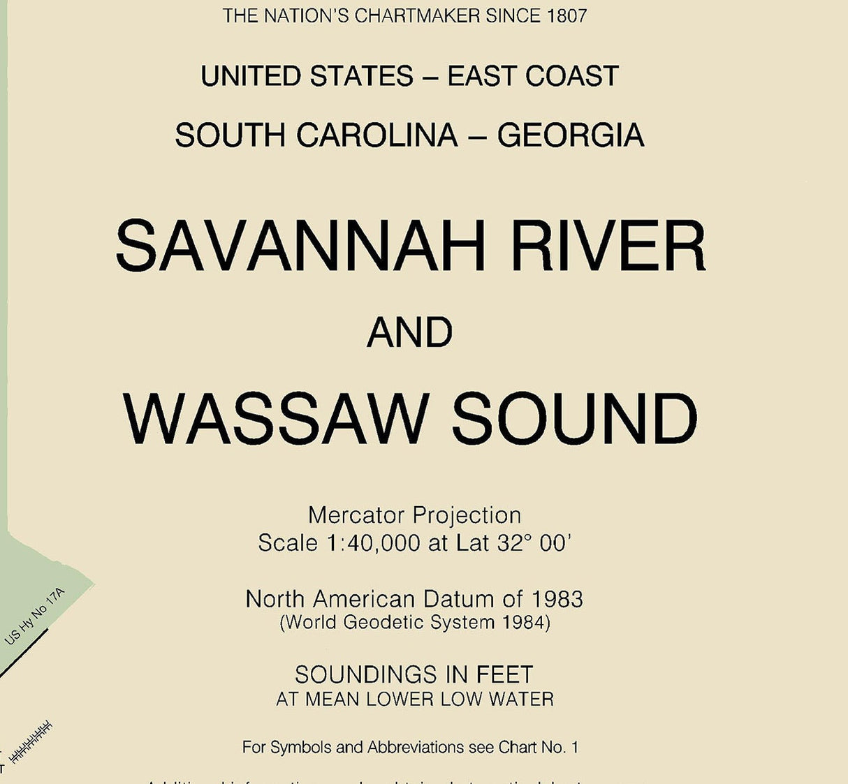 2020 Nautical Chart of Savannah River and Wassaw Sound