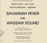 2020 Nautical Chart of Savannah River and Wassaw Sound