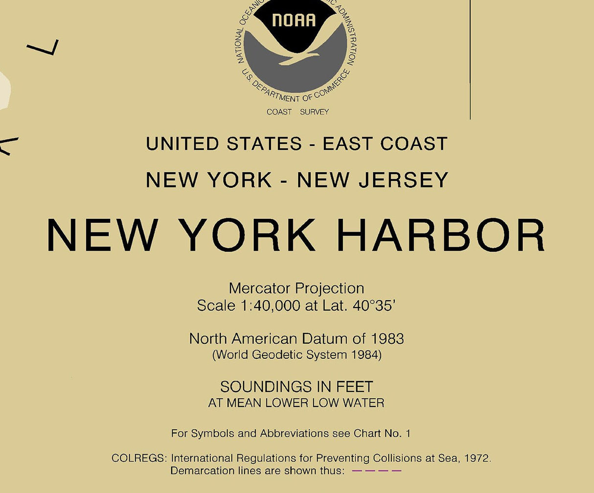 2023 Nautical Chart of New York Harbor