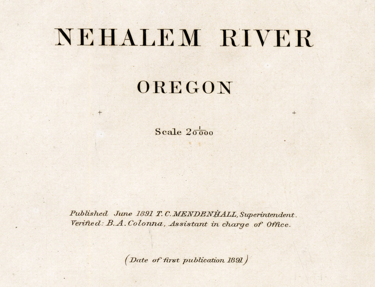 1891 Nautical Chart of Nehalem River Entrance Oregon