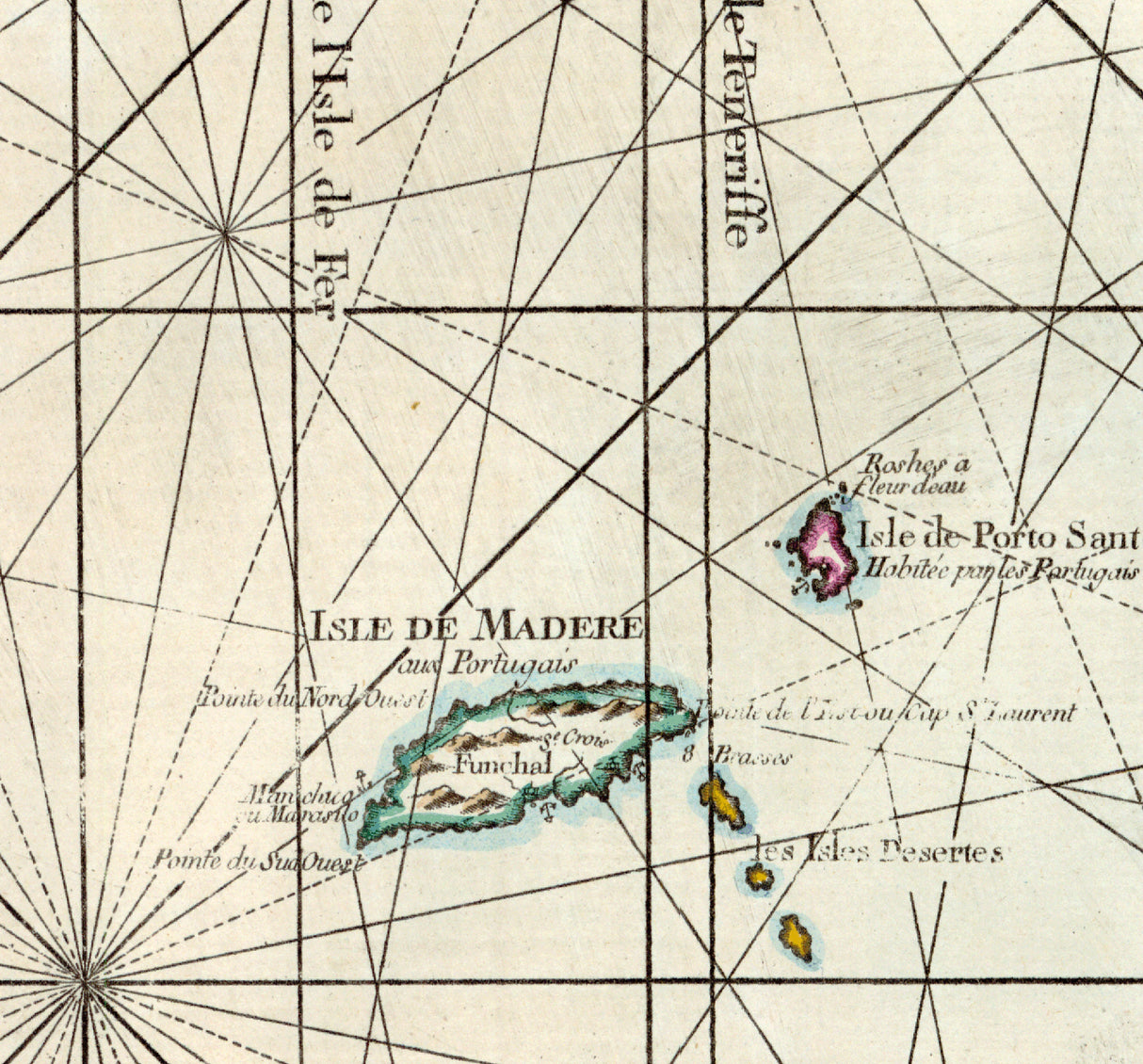 1753 Map of the Canary Islands and West Africa