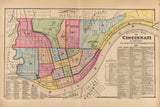 1869 Map of Cincinnati Ohio