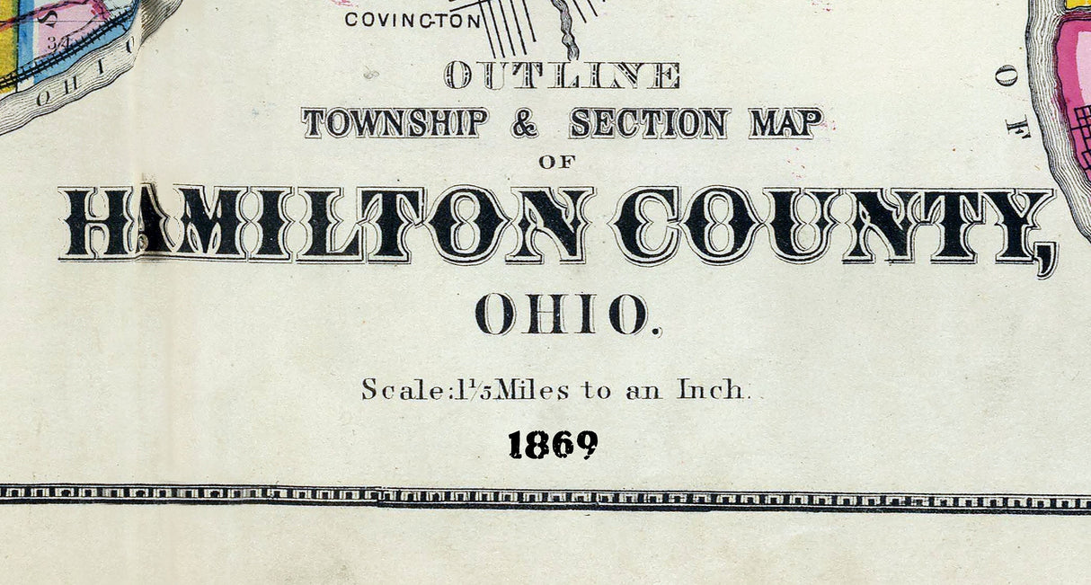 1869 Map of Hamilton County Ohio
