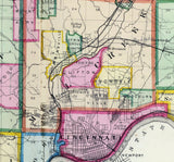 1869 Map of Hamilton County Ohio