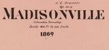 1869 Map of Madisonville Hamilton County Ohio