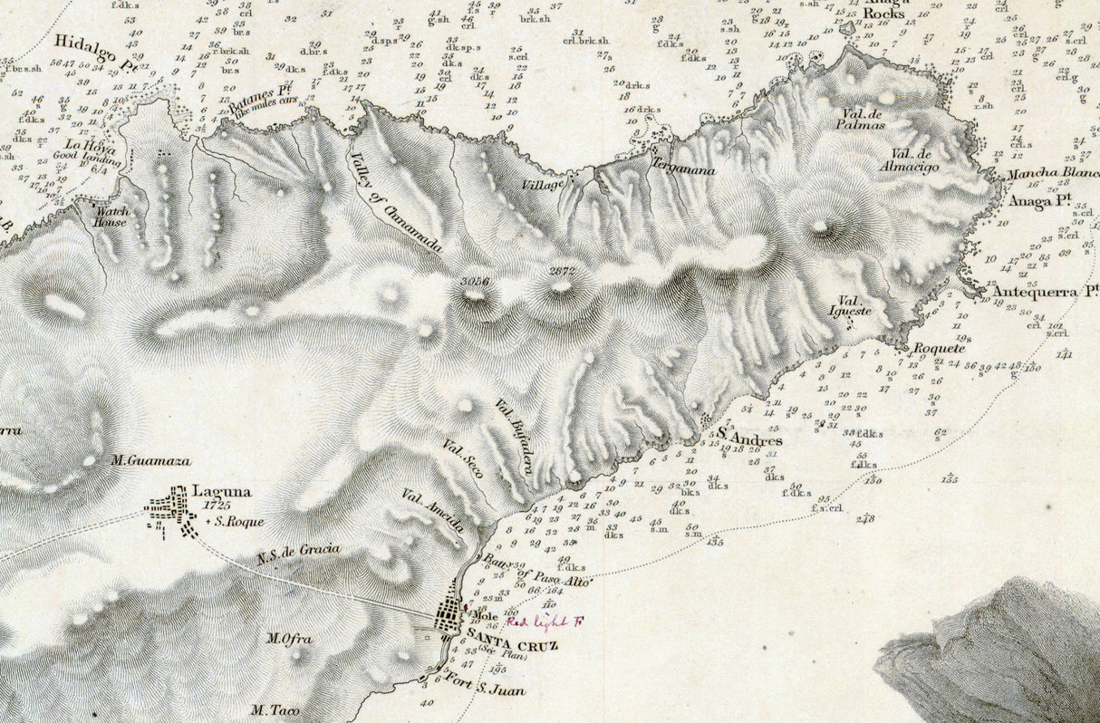 1838 Map of Tenerife Canary Islands