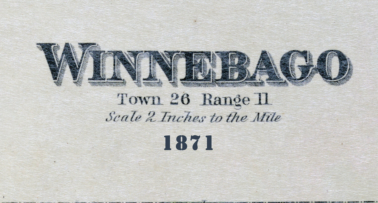 1871 Map of Winnebago County Illinois