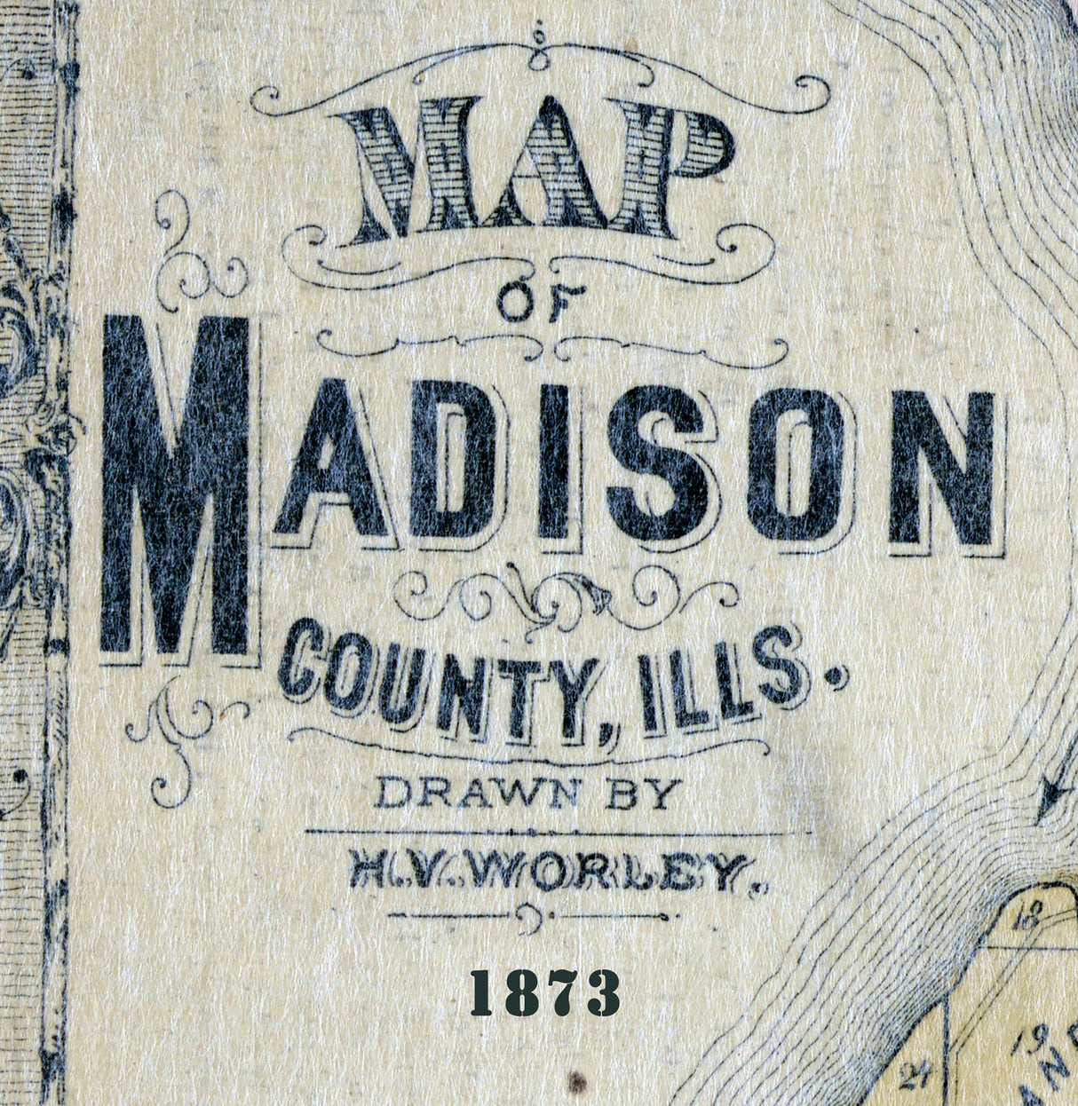 1873 Map of Madison County Illinois